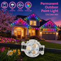 Lumières LED RGBW à points de pixels personnalisées de 200 à 500 pieds, en PVC, étanches IP68, pour décoration de Noël extérieure permanente