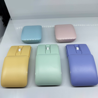 Souris sans fil pliable à double mode BT 2.4G, ultra-fine, portable, rechargeable, pour ordinateur portable, Mac, tablette