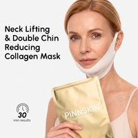 Masque liftant V-Line PINNSKIN Or 24K Collagène Rétinol Acide Hyaluronique pour le visage et le cou, raffermissant et remodelant, avec sangle de maintien du menton, format voyage, OEM