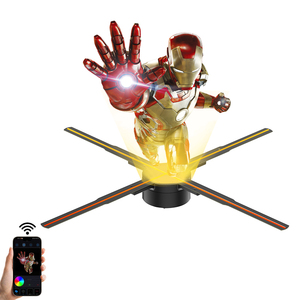 Service vidéo personnalisé gratuit, ventilateur holographique <span class=keywords><strong>3D</strong></span> de 52 cm, contrôle par application WiFi, projecteur publicitaire LED HD pour l'affichage du logo de la marque - Product Image 1