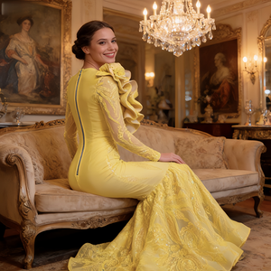 Abito da sposa bordeaux taglie forti |   Elegante Abito da Cerimonia e da Sera per una Celebrazione Sofisticata - Product Image 4