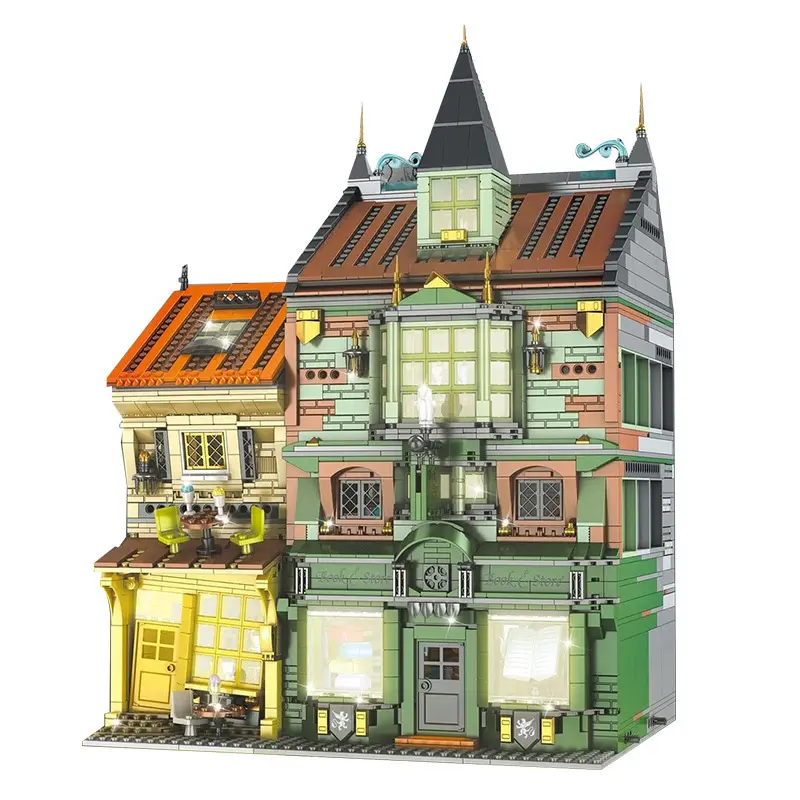 Mold King 16040 Magic Book Store Lepini Street View Brick Toy bambini Educational Gift Building Block architettura Toy Kid Toy muslimeant