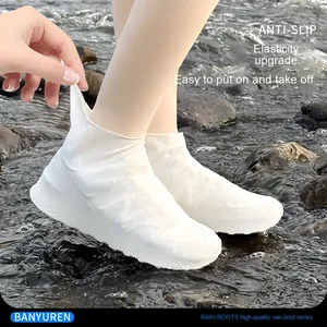 Zapatos de goma unisex impermeables, zapatillas antideslizantes, cubierta de silicona <span class=keywords><strong>para</strong></span> zapatos, botas de <span class=keywords><strong>lluvia</strong></span> <span class=keywords><strong>para</strong></span> niños, protectores <span class=keywords><strong>para</strong></span> mujeres y hombres - Product Image 4