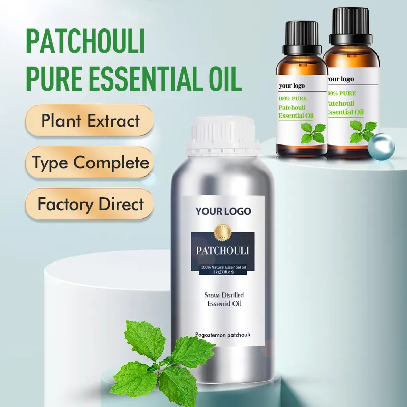 Patchouli naturel de haute qualité prix de gros huile essentielle biologique en vrac huile essentielle de patchouli 100% pure pour la fabrication de parfums