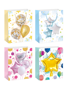 Bolsas de Regalo de Papel Kraft Reciclable Clásicas Personalizadas, Papel de Arte de Colores Arcoíris con Logotipo para Fiestas, Bodas, Compras - Personalizadas - Product Image 1