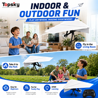 TOPSKY TOYS Kit d'avion en papier télécommandé 2,4 GHz DIY avec télécommande et lumières pour enfants, cadeau STEM, modèle 523231 pour les écoles
