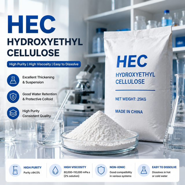 Chemical Grade HEC Hydroxyethyl Cellulose for Drilling Mud Coating Adhesive Suspension Agent