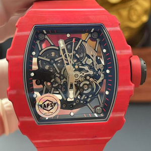 Classic and Trendy Tourbillon 3502 Red Carbon Fiber <b>Skeletonized</b> Waterproof <b>Automatic</b> Mechanical <b>Watch</b> for Men - Product Image 1