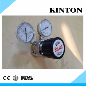 Kinton Inlet 4000psi Outlet 300psi Acero inoxidable Inline Co2 Gas 2 Etapa CGA320 Cilindro Regulador de presión - Product Image 6