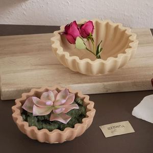 Premium Wavy Lace Round Silicone Candle <b>Mold</b>, Eco-Friendly Heat Resistant Non-Toxic Reusable, Oven & Dishwasher Safe - Product Image 5