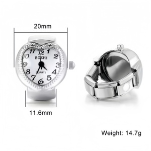 Cute Heart Finger <strong>Watch</strong> Stainless Steel Italian Charm Link <strong>Ring</strong> Clock Roman Quartz <strong>Watch</strong> <strong>Rings</strong> Jewelry for Women Ladies Gifts - Product Image 2
