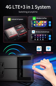 Pantalla Táctil Inalámbrica 4G Android 15 de 11.4 Pulgadas 4K para Auto, 4+64G, Carplay y Android Auto, Cámara de Doble Lente para Coche, Caja Multimedia para Vehículos - Product Image 3
