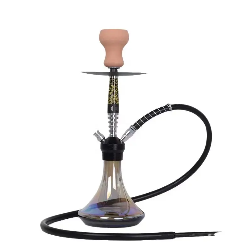 19 Inch Russian Chicha Aluminum Shisha Hookah Glass Base Bonges With Hose Tray Head Accessories