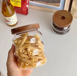 Frasco Hermético de Vidrio Borosilicato Hecho a Mano Estilo Japonés, Tapa de Silicona y Madera de Acacia, Apto para Vapor, Portátil, Gran Capacidad, para Almacenamiento de Alimentos - Product Image 5