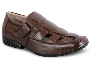 Sandalias de cuero marrón para hombre, calzado informal ultracómodo, ligero y transpirable con amortiguación suave y antideslizante - Product Image 1