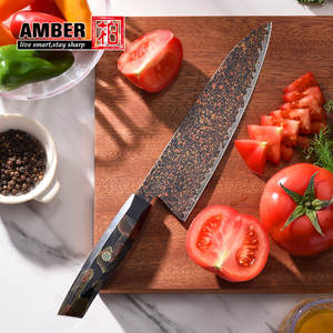 سكين مطبخ حادة بمقبض حلاقة من المصنع مباشرة VG10 سكين طاه صلب دمشقي سكين مطبخ بمقبض راتينج - Product Image 5