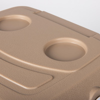 Glacière portable isotherme 13L beige en PP PE EPS avec poignée et couvercle, pour camping, pêche, plage