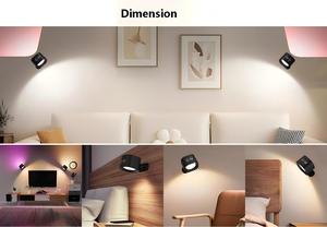 Lámpara de Pared LED Inalámbrica Recargable Moderna RGB 3CCT con Atenuación, <span class=keywords><strong>Luz</strong></span> Nocturna de Lectura con Batería para Dormitorio - Product Image 4