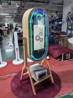 Photomaton magique tout-en-un avec caméra et imprimante |   Écran tactile en bois massif de 32 pouces, ordinateur, valise de transport
