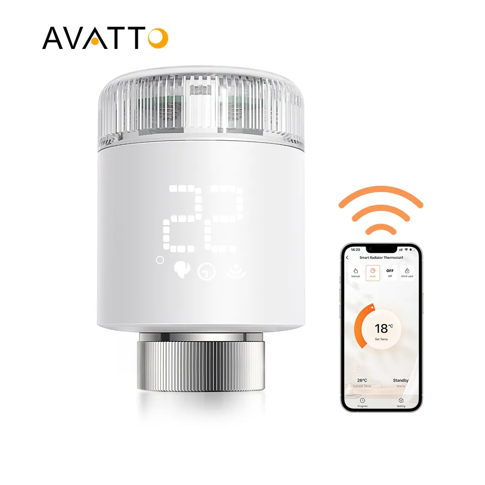 Avatto Tuya Zigbee3.0 vanne de radiateur TRV Smart Digital électronique Zigbee vanne de radiateur thermostatique intelligente