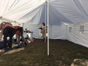 Tienda de lona blanca para fiestas al aire libre <span class=keywords><strong>La</strong></span> Tente Camping <span class=keywords><strong>Tenda</strong></span> Tienda de lona familiar para campistas - Product Image 3