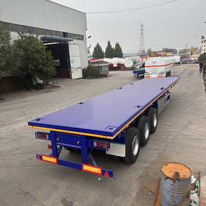 Semi-remorque plate robuste de haute qualité avec structure résistante à l'usure et châssis stable pour le <span class=keywords><strong>transport</strong></span> routier de marchandises lourdes - Product Image 2