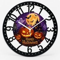 Reloj de Pared de Metal Redondo de 25 cm con Diseño Navideño, Personalizado, Silencioso, de Cuarzo, para Hogar u Oficina, Regalo Navideño