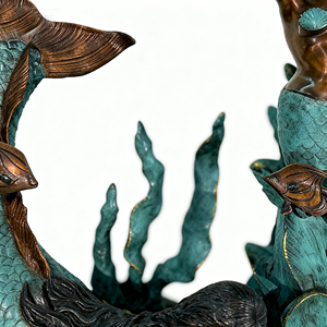 <span class=keywords><strong>Fontana</strong></span> d'Acqua in Bronzo Tradizionale Antica per Esterni con Statue di Sirene, Finitura Patinata, Garanzia di 30 Anni, Opera d'<span class=keywords><strong>Arte</strong></span> - Product Image 3