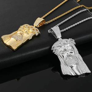 Collar de Diamantes Completo Estilo Hip-Hop Europeo y Americano, Joyería Retro para Hombre, Colgante con Diseño de Avatar - Product Image 5