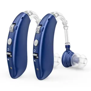2023 vendita calda blue Noise cancelling dispositivi acustici assist bte apparecchi acustici amplificatore ricaricabile per anziani