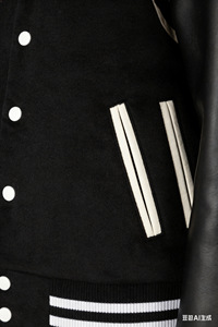 Chaqueta Varsity RAD BLACK KIDS Reversible, Cortavientos, con Patrón Geométrico de Puntos en Relieve, para Ropa Urbana, Uso al Aire Libre y Casual - Product Image 6