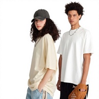 T-shirt décontracté oversize en coton uni, 260g, personnalisable, doux, respirant, léger, pour le quotidien et le streetwear, vente en gros