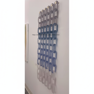 Arte en Resina Decorativo, Nuevo Diseño Colorido de Eslabones de Cadena de Resina, Disponible en Tamaño Grande y Pequeño, Personalización de Logotipo - Product Image 1