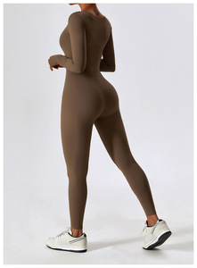 2023 New Gym Fitness Sets Women Long Sleeve Jumpsuits Onesie Breathable Yoga <strong>Leggings</strong> for Women Plus Size <strong>Jumper</strong> Sports <strong>Wear</strong> - Product Image 2