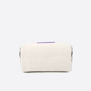 Sac à fermeture éclair compact et durable, aspect lin, personnalisable, petit organiseur de cosmétiques, porte-maquillage quotidien - Product Image 5