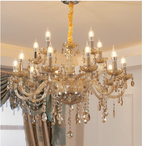 Lustre de luxe éclairage E14 bougie lustre Lustre <span class=keywords><strong>Suspension</strong></span> intérieur cage d'escalier <span class=keywords><strong>salon</strong></span> hôtel hall K9 lustre en cristal - Product Image 1