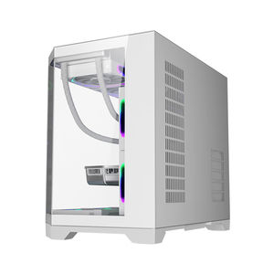 Lovingcool Boîtier <span class=keywords><strong>PC</strong></span> <span class=keywords><strong>Gamer</strong></span> RGB MATX CPU Personnalisable avec Logo, Tours d'Ordinateur de Bureau Gaming, Compatible <span class=keywords><strong>Refroidisseur</strong></span> Liquide 360mm - Product Image 3