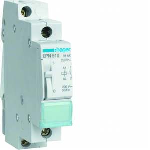 EPN510 Personalizzabile con Relè a Impulsi Hagers 16 A 230 V AC 1 NO Modulo 1 DIN - Product Image 1