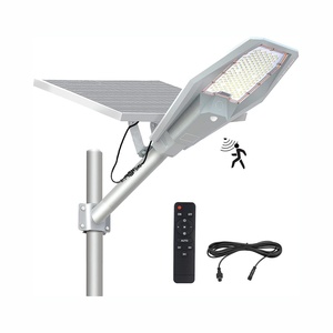 ไฟถนนพลังงานแสงอาทิตย์ 100W 200W 300W 400W แบบรวมแผงโซลาร์เซลล์ในตัวสำหรับภายนอกอาคาร - Product Image 1