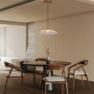 Copper glass Modern Minimalist Scandinavian Designer Luxury Gold LED Pendant Chandelier <b>for</b> Living Room with Middle Size - Product Image 1