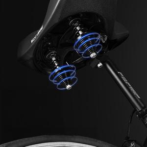 <span class=keywords><strong>Selle</strong></span> de vélo extra large et confortable en cuir <span class=keywords><strong>souple</strong></span> épaissi, design ventilé, ajustement universel simple <span class=keywords><strong>pour</strong></span> hommes et femmes, multi-usages - Product Image 2