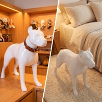 Mannequin de chien en fibre de verre Dogo Argentino pour l'affichage de vêtements et harnais pour grands chiens, modèle détachable, accessoire de photographie, vente en gros