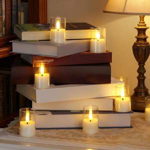 Velas LED de Plástico Color Marfil con Pilas para Decoración de Mesa en Bodas, Cumpleaños y Fiestas - Product Image 5