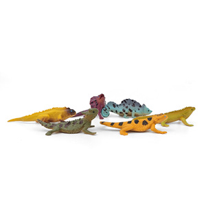 Modèle de lézard réaliste multi-styles, caméléon, lézard à collier, iguane vert, jouet éducatif en PVC solide pour enfants - Product Image 3