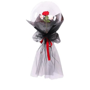 Globo <span class=keywords><strong>de</strong></span> Burbuja Transparente con Luz LED y Rosas Rojas para San Valentín, Bodas, Cumpleaños, Día <span class=keywords><strong>de</strong></span> la Madre - Product Image 1
