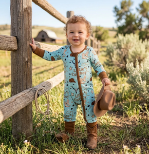 Mameluco Estampado de Vaquero para Bebés, Niños Pequeños, Sin Mangas, Cierre de Cremallera, Algodón Suave y Transpirable, para Verano - Product Image 4
