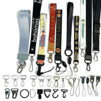Lanière de cou personnalisée en polyester par sublimation, avec logo imprimé sur mesure, pour badge d'identification, avec boucle détachable, pour événements d'entreprise