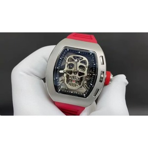 Montre mécanique automatique de luxe de style hip-hop urbain avec tourbillon et crâne pour hommes - Product Image 1
