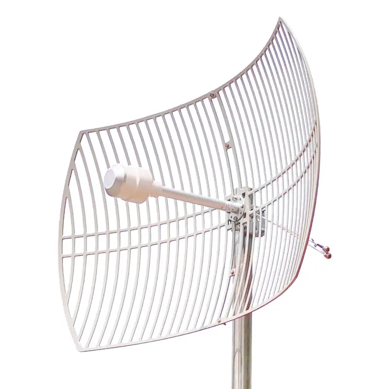 Antena parabólica externa de 3g 4g lte, longo alcance, 2 * 24dbi, 1700-2700mhz