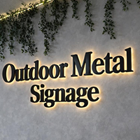 Enseigne lumineuse LED rétroéclairée 3D personnalisée pour magasin de tabac, lettres en métal, logo de marque, panneau mural pour club